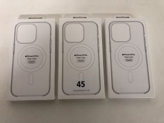 3 X APPLE IPHONE 14 PRO CLEAR CASES