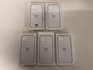 5 X APPLE IPHONE 13 CLEAR CASES