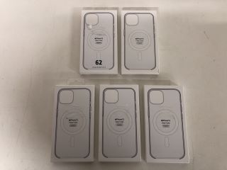 5 X APPLE IPHONE 13 CLEAR CASES