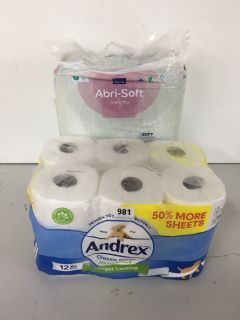 ASSORTED TOILET TISSUE TO INCLUDE ANDREX