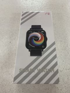 SPORTS SMART WATCH 7 WITH BLACK SILICONE STRAP & BOX MODEL: P8 (SEALED)