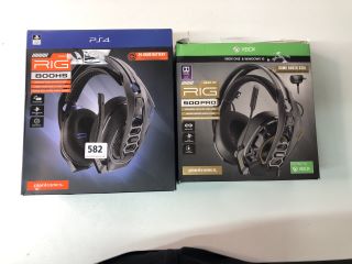 2 X GAMING HEADSETS INC RIG 500 PRO