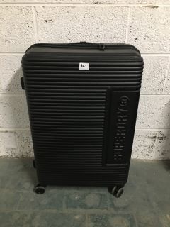 SUPERDRY WHEELED SUITCASE IN BLACK