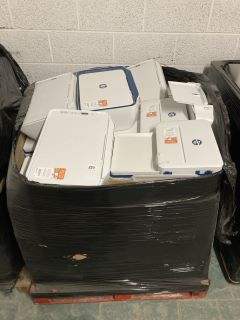 PALLET OF ASSORTED PRINTERS IN VARIOUS BRANDS & DESIGNS TO INCLUDE HP