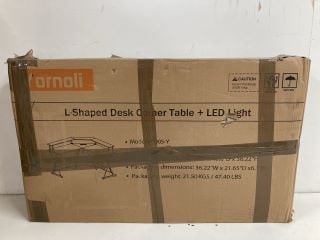 YORNOLI L-SHAPED CORNER TABLE + LED LIGHT