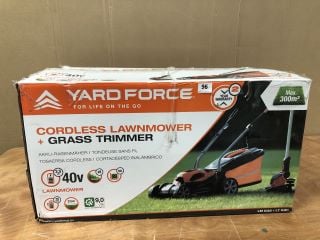 YARDFORCE CORDLESS LAWNMOWER + GRASS TRIMMER