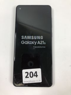 SAMSUNG GALAXY A21S 32GB SMARTPHONE IN BLACK: MODEL NO SM-A217F (DAMAGED SCREEN). NETWORK UNKNOWN  [JPTN39328]