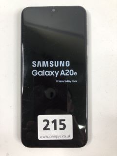 SAMSUNG GALAXY A20E 32GB SMARTPHONE IN BLACK: MODEL NO SM-A202F. NETWORK UNKNOWN  [JPTN39326]