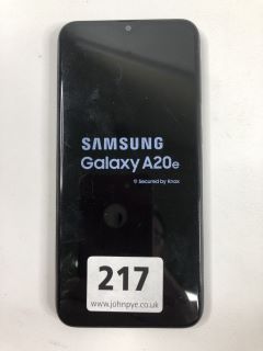 SAMSUNG GALAXY A20E 32GB SMARTPHONE IN BLACK: MODEL NO SM-A202F. NETWORK UNKNOWN  [JPTN39327]