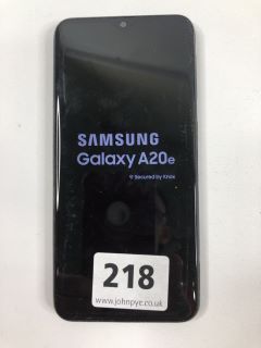 SAMSUNG GALAXY A20E 32GB SMARTPHONE IN BLACK: MODEL NO SM-A202F. NETWORK UNKNOWN  [JPTN39325]
