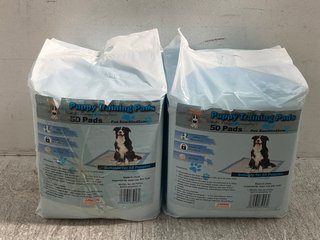 2 X PACK OF 50 PUPPY TRAINING PADS IN SIZE: 60 x 45 CM: LOCATION - A 4