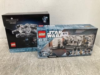 2 X LEGO STAR WARS TO INCLUDE MILLENIUM FALCON AND BOARDING THE TANTIVE IV: LOCATION - C 1