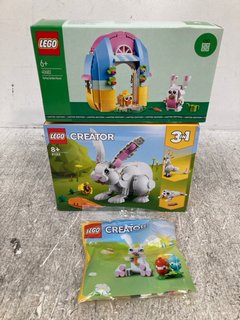 3 X ASSORTED LEGO TO INCLUDE SPRING GARDEN HOUSE 6+ AND CREATOR 8+ AND CREATOR 6+: LOCATION - C 1