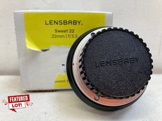 LENSBABY SWEET 22MM F3.5 LENS FOR CANON RF - RRP £179: LOCATION - BOOTH
