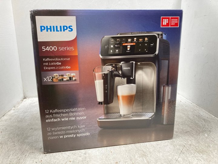 John Pye Auctions PHILIPS 5400 SERIES BEAN TO CUP COFFEE MACHINE