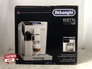 DELONGHI ELETTA CAPPUCCINO TOP BEAN TO CUP COFFEE MACHINE IN WHITE: LOCATION - G14