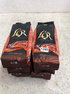 6 X L'OR ESPRESSO COLOMBIA INTENSITY 8 COFFEE BEANS SOME ITEMS MAY BE PAST THEIR BEST BEFORE DATE: LOCATION - G15