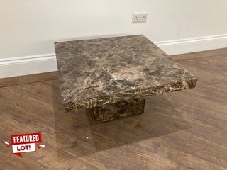 (COLLECTION ONLY) PHOENIX LOW TABLE IN DARK EMPERADOR FINISH - RRP £1995: LOCATION - D2