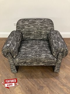 HERLY ARMCHAIR IN DURNESS JACQUARD FABRIC - RRP £1395: LOCATION - D2
