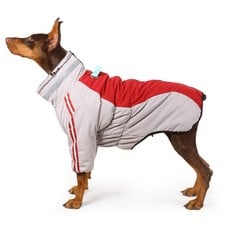 QTY OF ASSORTED PET CLOTHES TO INCLUDE LAIFUG GREY AND RED COLD WEATHER COAT TO SUIT SIZE SMALL TO EXTRA LARGE DOGS RRP £179: LOCATION - AVRACK