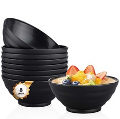QTY OF ASSORTED ITEMS TO INCLUDE 8PCS BLACK PLASTIC CEREAL BOWL RRP £250: LOCATION - C RACK