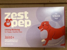 25 X ZEST & PEP LIFELONG WELLBEING. 120 CHEWABLE TABLETS FOR ENIOR DOGS 11/2024. TOTAL RRP £312: LOCATION - C RACK