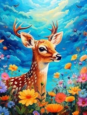 QTY OF ASSORTED ITEMS TO INCLUDE 5D DIAMOND PAINTING OFFICE WALL PAINTING. DEER. TOTAL RRP £290: LOCATION - C RACK