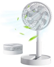 QTY OF ASSORTED ITEMS TO INCLUDE 6 INCH FOLDABLE MINI PORTABLE DESK FAN. WHITE. TOTAL RRP £350: LOCATION - C RACK