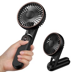 QTY OF ASSORTED ITEMS TO INCLUDE MINI DIGITAL DISPLAY HANDHELD FAN. BLACK. : LOCATION - C RACK