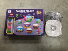 QTY OF ASSORTED ITEMS TO INCLUDE 18 PIECE DIY PAINTED TEA SET TOTAL RRP £315: LOCATION - C RACK