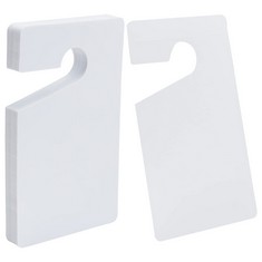 QTY OF ASSORTED ITEMS TO INCLUDE 30PCS PLASTIC DOOR KNOB HANGERS SIGNS. WHITE. TOTAL RRP £350: LOCATION - D RACK