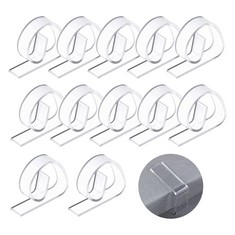 22 X NITAIUN 15 X PLASTIC TABLECLOTH CLIPS, TRANSPARENT TABLE COVER CLIPS FOR THICK PLASTIC TABLE, PICNIC, HOME PARTY - TOTAL RRP £130: LOCATION - A RACK