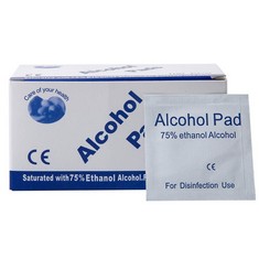 94 X SKBATTERRS DISPOSABLE ALCOHOL COTTON TABLET, OUTDOOR TRAVEL WIPES 3 * 6CM 100 PCS INDIVIDUALLY PACKED - TOTAL RRP £312: LOCATION - F RACK