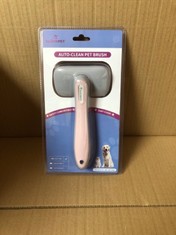 QTY OF ASSORTED ITEMS TO INCLUDE AUTO CLEAN PET BRUSH. PINK/GREY. TOTAL RRP £430: LOCATION - G RACK