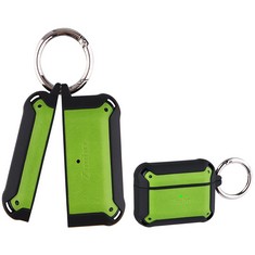 26 X ZINIBRI CASE COMPATIBLE WITH AIRPOD PRO 1, PU LEATHER WITH DOUBLE BUCKLE ANTI LOST KEYCHAIN SHOCKPROOF COVER FOR AIRPOD PRO 2019, GREEN - TOTAL RRP £208: LOCATION - G RACK/BACK WALL