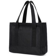 20 X MEEGIRL LIGHTWEIGHT WOMEN'S NYLON TOTE BAGS WATERPROOF HANDBAGS CASUAL SHOULDER BAGS FOR EVERYDAY HOLIDAY TRAVEL WORK WITH TWO STRAPS (S-BLACK) - TOTAL RRP £133: LOCATION - A