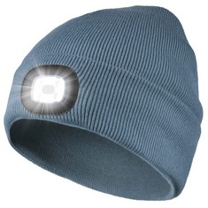 32 X ATTIKI LED LIGHTED BEANIE CAP FOR ADULTS, USB RECHARGEABLE 4 LED HEADLAMP HAT, UNISEX WINTER KNIT HAT TORCH FOR RUNNING CYCLING CAMPING, CHRISTMAS TECH GIFTS FOR MEN DAD WOMEN TEENS - TOTAL RRP