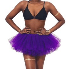 23 X USHINY WOMEN'S TULLE TUTU SKIRT LAYERED SKIRTS FANCY DRESS BALLET PROM PARTY COSTUME TULLE FESTIVAL OUTFITS FOR WOMEN AND GIRLS PURPLE - TOTAL RRP £248: LOCATION - B