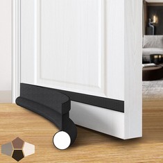 27 X DOOR DRAFT EXCLUDER,37"PU LEATHER DRAUGHT EXCLUDER FOR BOTTOM OF DOOR,WIND STOPPER WEATHER STRIPPING SOUNDPROOF FRONT DOOR SEAL STRIP UNDER DOOR DRAFT STOPPER 94CM-BLACK: LOCATION - C