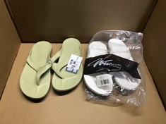 QTY OF ASSORTED ITEMS TO INCLUDE WISHCOTTON TWO PAIRS WOMENS CASUAL FLIP FLOPS RRP £240: LOCATION - A