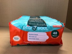 48X ECO SOUL BAMBOO FLUSHABLE WIPES RRP £124: LOCATION - A