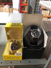 QTY OF ITEMS TO INCLUDE  CITIZEN ECO-DRIVE MEN'S STRAP WITH BLACK DIAL +.: LOCATION - E