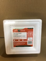 QTY OF ASSORTED ITEMS TO INCLUDE ECO SOUL COMPOSTABLE PLATES VARIOUS SIZES RRP £240: LOCATION - A