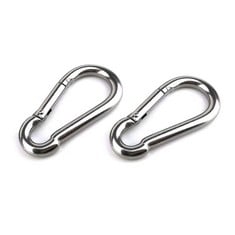 84 X ZK SMNB 2 PCS CARABINER CLIPS, M8 SNAP HOOK WITH 304 STAINLESS STEEL HEAVY DUTY SWIVEL SPRING CLIP KEYCHAIN FOR QUICK LINK LOCK USE IN OUTDOOR ACTIVITIES - TOTAL RRP £440: LOCATION - A