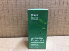 57 X TERRA HERB AUSTRALIAN PEPPERMINT ESSENTIAL OILS RRP £237: LOCATION - A