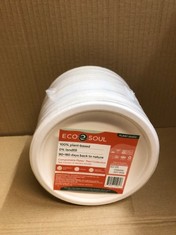 16 X ECO SOUL 100 PERCENT COMPOSTABLE PLATES 6 INCH ROUND RRP £186: LOCATION - A