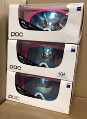 3 X POC FOVEA MID CLARITY COMP - A SMALLER SKI GOGGLE WITH MAXIMAL VERTICAL AND PERIPHERAL VISION – ENSURES ULTIMATE VISUAL PERFORMANCE IN INTENSE COMPETITION SETTINGS: LOCATION - A