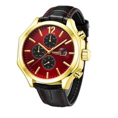 GAMAGES OF LONDON LIMITED EDITION HAND ASSEMBLED OPULENCE AUTOMATIC GOLD RED SKU:GA1413 RRP £695: LOCATION - A