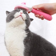 35 X CAT BRUSH, SELF CLEANING SLICKER BRUSHES FOR DOGS CATS PET GROOMING BRUSH TOOL GENTLY REMOVES LOOSE UNDERCOAT, MATS TANGLED HAIR SLICKER BRUSH FOR PET MASSAGE-SELF CLEANING (PINK): LOCATION - C