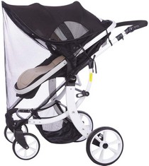 22 X KYO WOOL BABY STROLLER SUN COVER - UNIVERSAL PRAM BUGGY SUN SHADE AND BLACKOUT BLIND, PUSHCHAIR SUN PROTECTION, AWNING ANTI-UV UMBRELLA, STOPS 99% OF THE SUN'S RAYS UPF50+ (UPGRADED WITH MOSQUIT